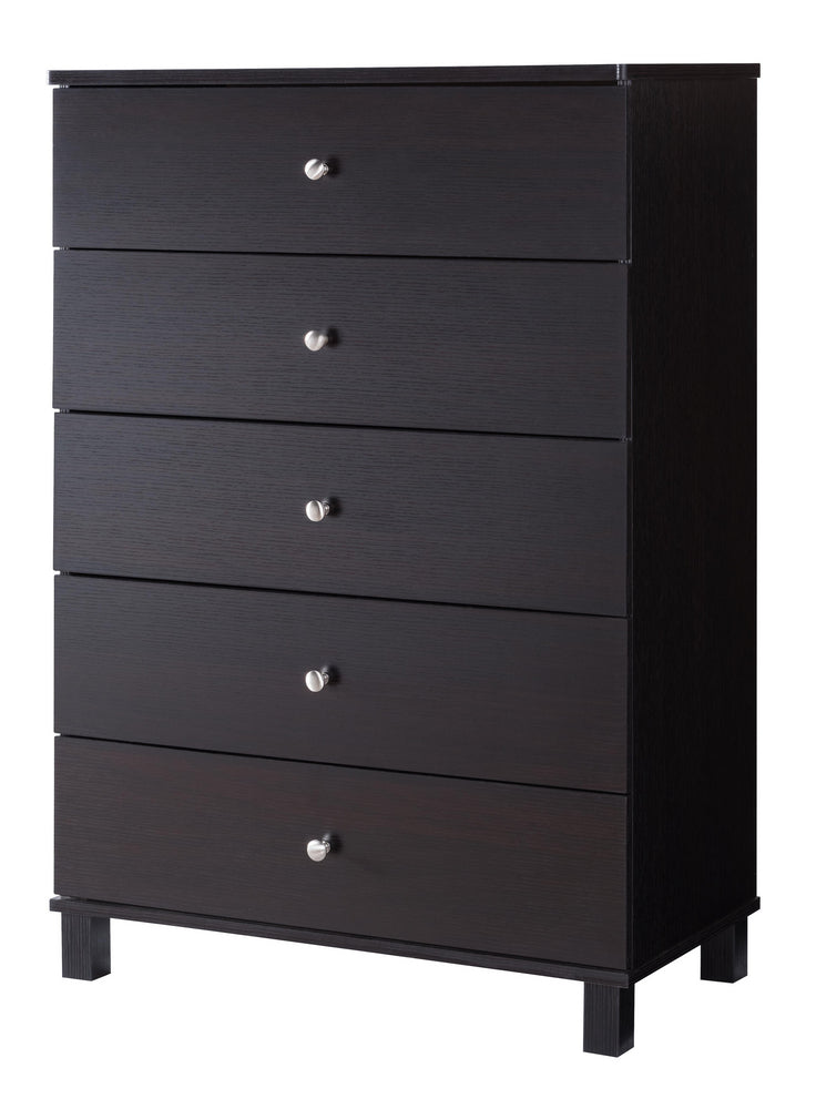 Bluma Red Cocoa Wood 5-Drawer Chest