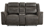 Boise Brown Microfiber Manual Recliner Loveseat