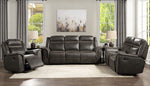 Boise Brown Microfiber Manual Recliner Loveseat