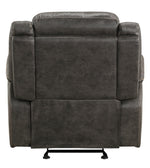 Boise Brown Polished Microfiber Manual Recliner