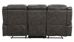 Boise Brown Polished Microfiber Manual Recliner Sofa