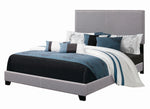 Boyd Grey Fabric Upholstered Cal King Panel Bed