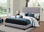 Boyd Grey Fabric Upholstered Cal King Panel Bed