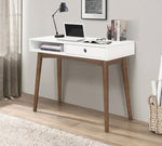 Bradenton White/Walnut Wood Writing Desk