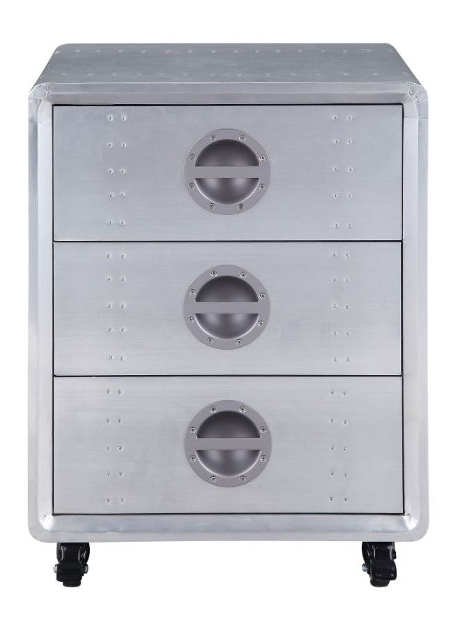 Brancaster Aluminum Metal 3-Drawer Cabinet