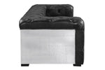 Brancaster Antique Slate Top Grain Leather/Aluminum Loveseat (Oversized)