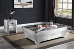 Brancaster Glass/Aluminum Coffee Table