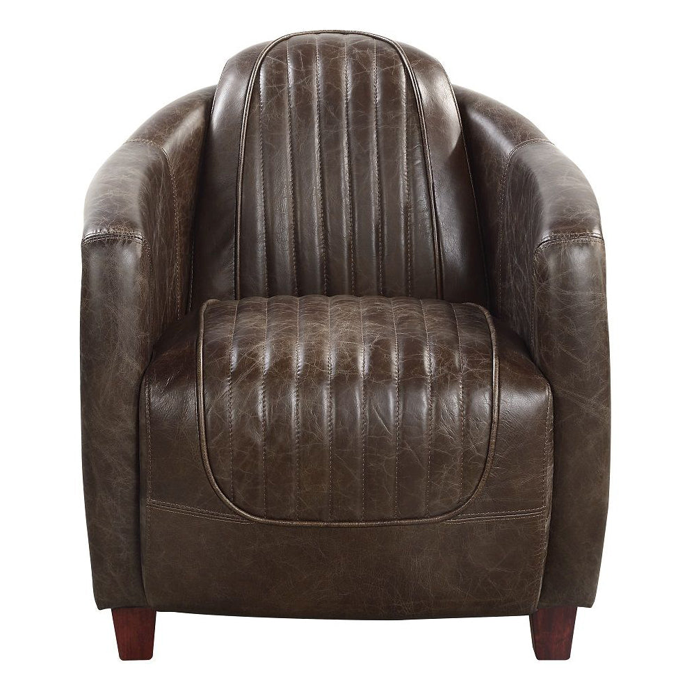 Brancaster Vintage Brown Top Grain Leather Chair Aetna Stores