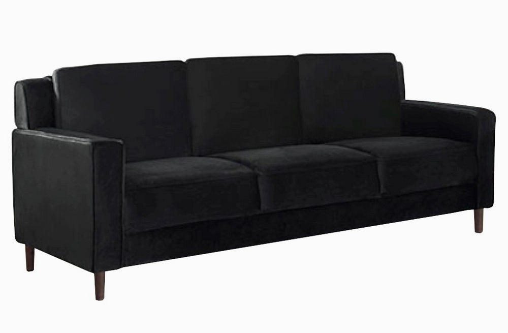 Brandi Black Flannelette Sofa