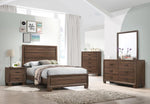 Brandon Medium Warm Brown Wood Full Panel Bed