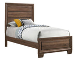 Brandon Medium Warm Brown Wood Twin Panel Bed