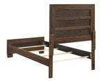 Brandon Medium Warm Brown Wood Twin Panel Bed