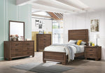 Brandon Medium Warm Brown Wood Twin Panel Bed