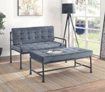 Brantley Gray Velvet Tufted Loveseat