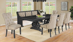 Brava Dark Grey Wood Extendable Dining Table