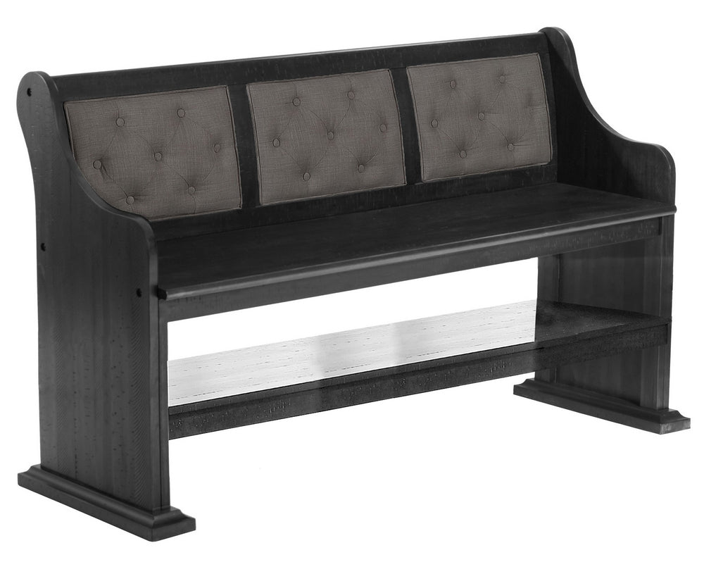 Brava Gray Wood Counter Height Bench