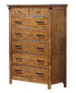 Brenner Rustic Honey Wood 7-Drawer Chest