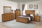 Brenner Rustic Honey Wood Cal King Panel Bed