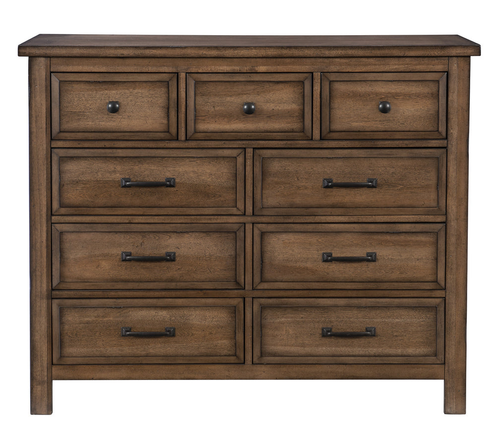 Brevard Light Brown Wood 9-Drawer Dresser