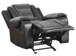 Briscoe 2-Tone Faux Leather Glider Manual Recliner