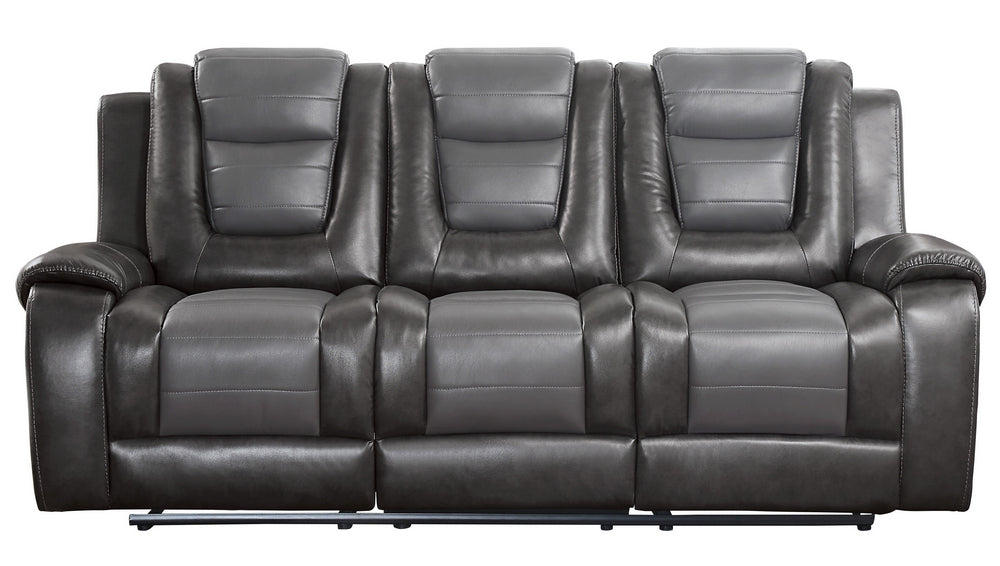 Briscoe 2-Tone Faux Leather Manual Recliner Sofa