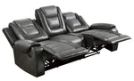 Briscoe 2-Tone Faux Leather Manual Recliner Sofa