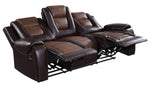 Briscoe Two-Tone Faux Leather Manual Recliner Sofa