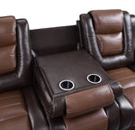 Briscoe Two-Tone Faux Leather Manual Recliner Sofa