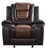 Briscoe Two-Tone Premium Faux Leather Manual Recliner