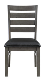 Britney 2 Grey Wood/Cushion Side Chairs