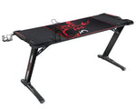 Brocton Black Carbon Fiber/Steel Gaming Desk