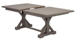 Bruna 7-Pc Gray Wood/Beige Dining Table Set