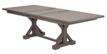 Bruna 9-Pc Gray Wood/Fabric Dining Table Set