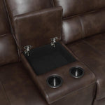 Brunson 3-Pc Brown Leatherette Manual Recliner Sectional