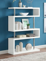 Buck II White Wood Bookshelf