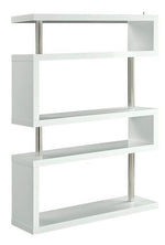 Buck II White Wood Bookshelf