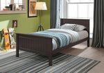 Bungalow Chocolate Wood Twin Bed