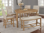 Bushra 6-Pc Beige Counter Height Table Set