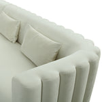 Callie 2-Pc Cream Velvet LAF Sectional Sofa