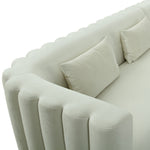 Callie 2-Pc Cream Velvet RAF Sectional Sofa