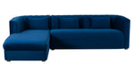 Callie 2-Pc Navy Velvet LAF Sectional Sofa