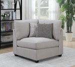 Cambria Grey Linen-Like Fabric Corner