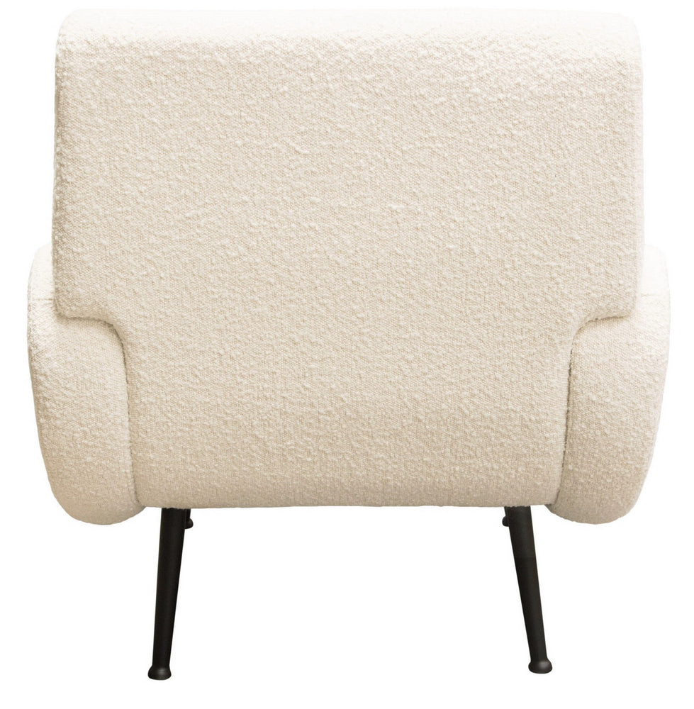 Cameron Bone Boucle Textured Fabric Accent Chair
