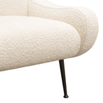 Cameron Bone Boucle Textured Fabric Accent Chair