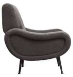 Cameron Charcoal Boucle Textured Fabric Accent Chair