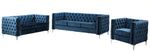 Chantria Blue Velvet Tufted Sofa