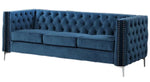 Chantria Blue Velvet Tufted Sofa