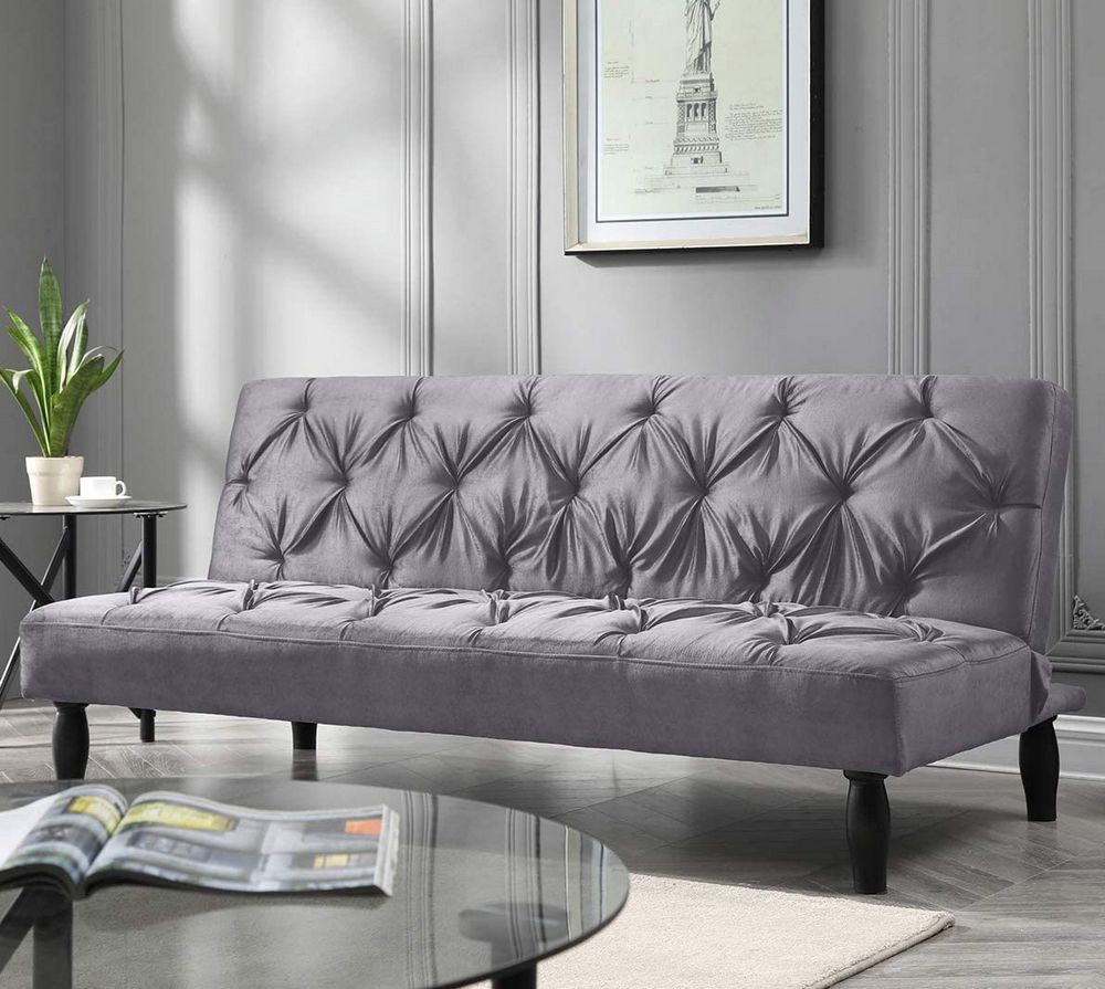 Campbell Grey Soft Fabric Sofa Bed