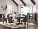 Camryn 2 Grey Velvet/Charcoal Wood Side Chairs