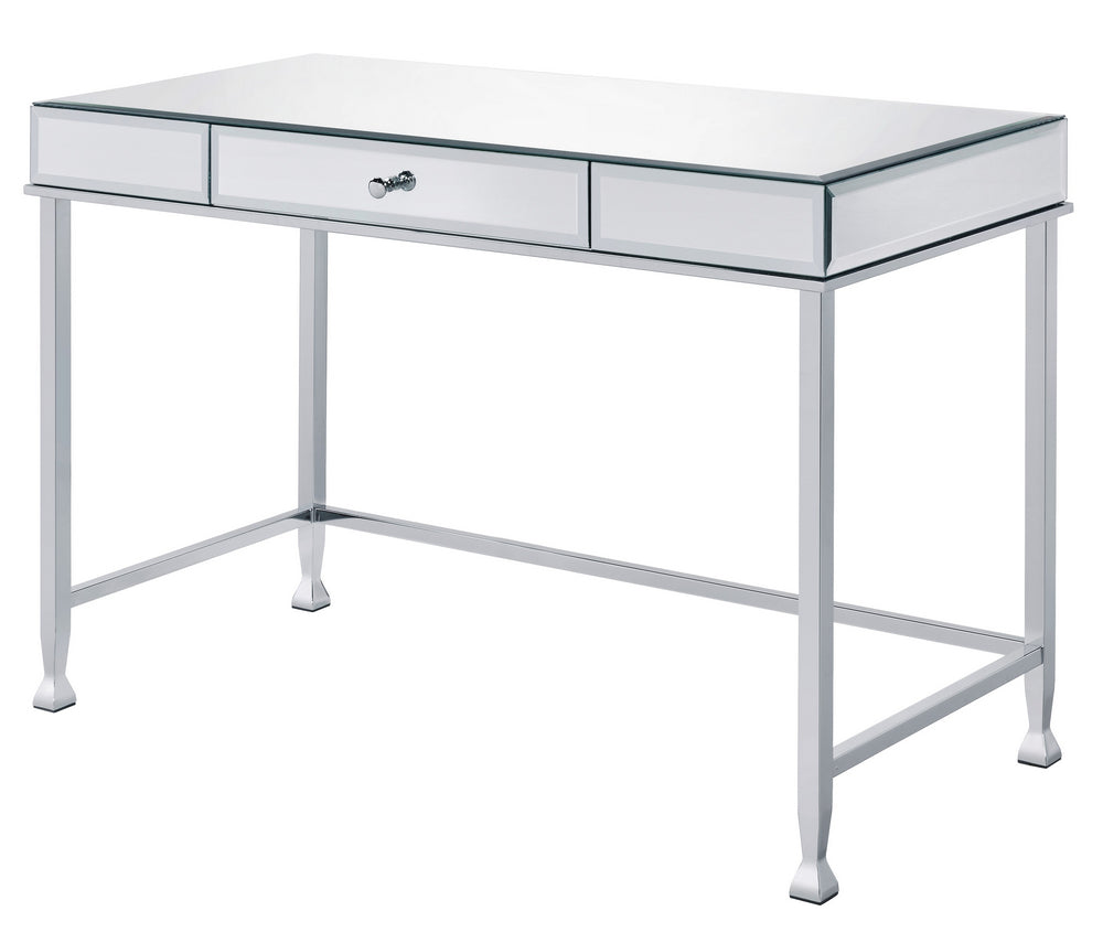 Canine Mirrored/Chrome Writing Desk with Drawer